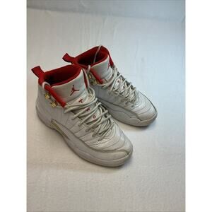 Jordan 153266-107 High Top Sneakers US Chinese New Year Size 6.5Y Red White 0371